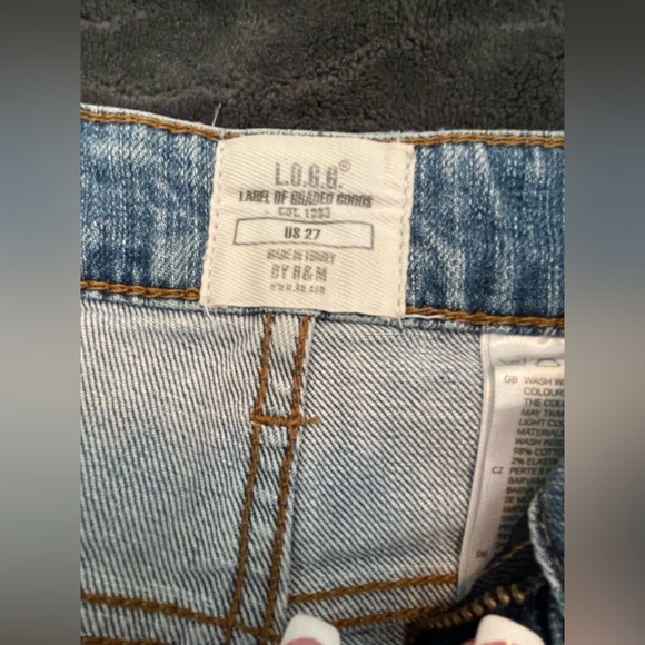 Label of graded goods denim jeans, light wash, size 27 - Picture 2 of 5